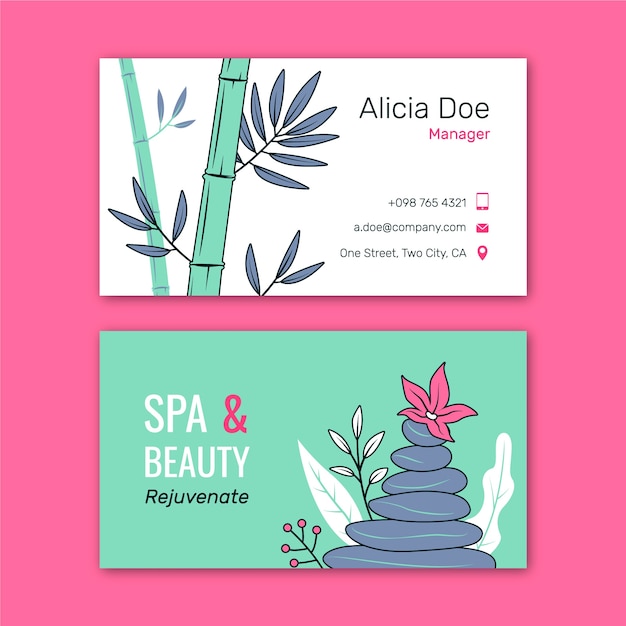 Spa business card template