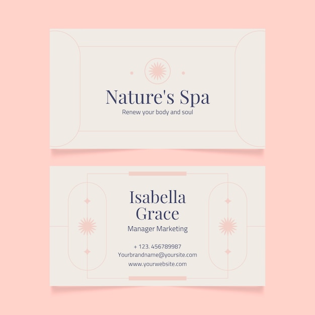 Free vector spa business card template