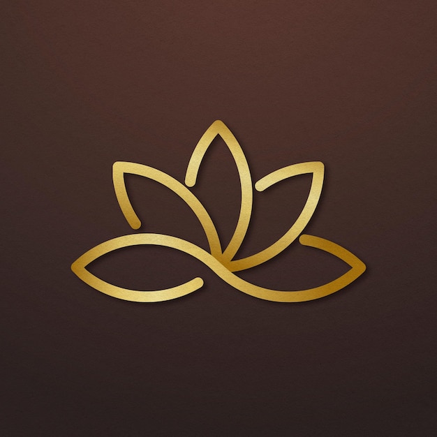 Free vector spa business logo vector gold lotus icon design