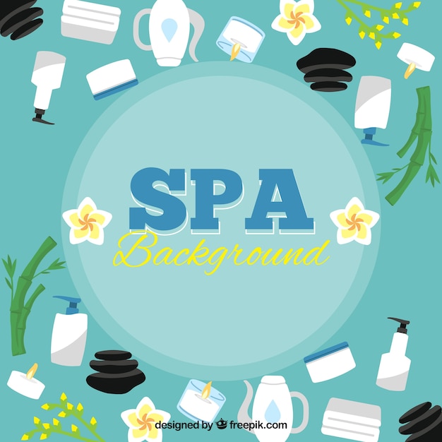 Free vector spa center background with treatments