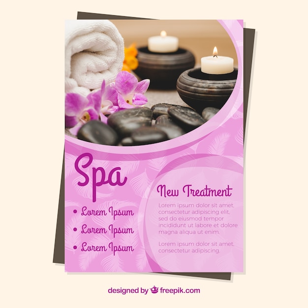 Free vector spa center flyer template