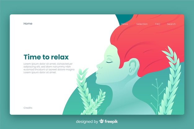 Spa center landing page template