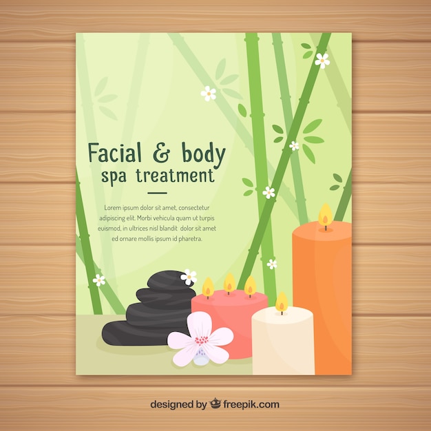 Free vector spa center poster template