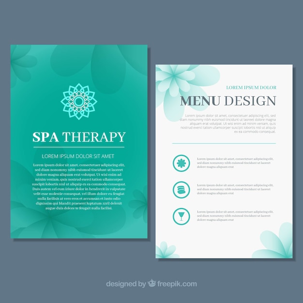 Free vector spa center price list template