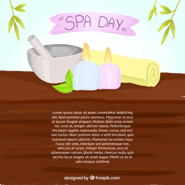 Vettore gratuito spa day background