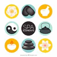 Бесплатное векторное изображение Коллекция spa элемент