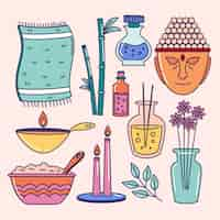 Free vector spa elements collection