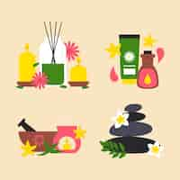 Free vector spa elements collection