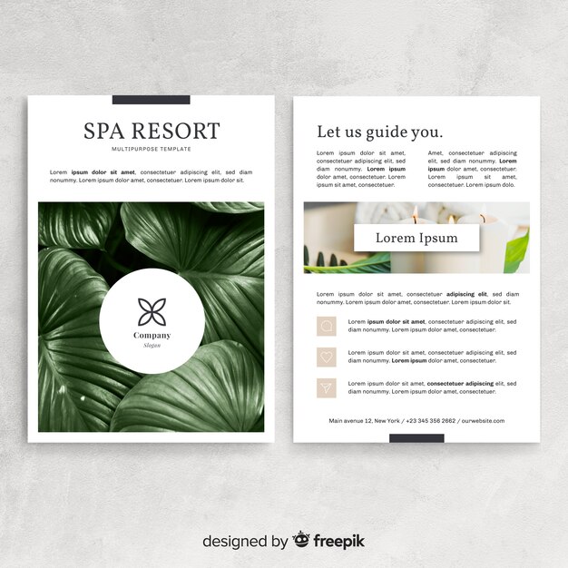 Free vector spa flyer template