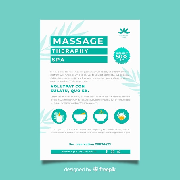 Spa flyer template