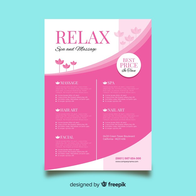 Spa flyer template