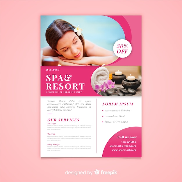 Spa flyer template