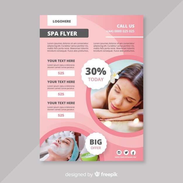 spa flyer template