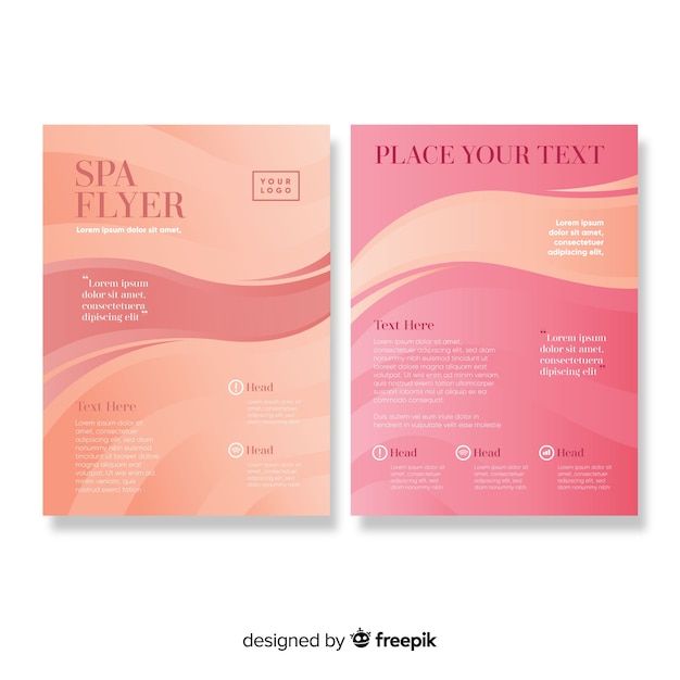 Free vector spa flyer template