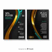 Free vector spa flyer template