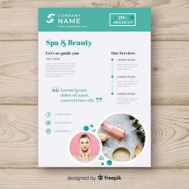 Spa flyer template