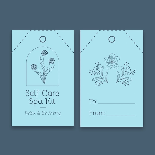 Spa gift tag template design