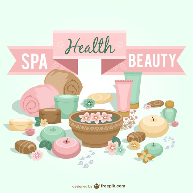 Free vector spa health and beauty elements