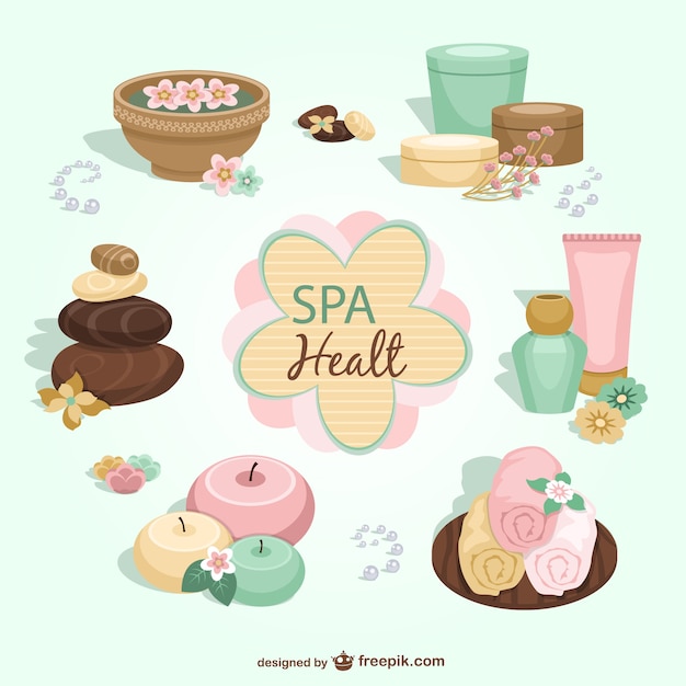 Free vector spa health graphic elements