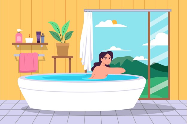 spa hot tub illustration