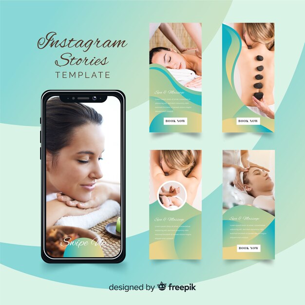 Spa instagram stories template