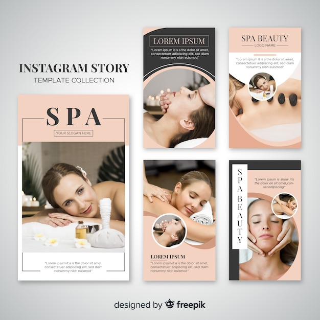 Modello di storie di instagram spa