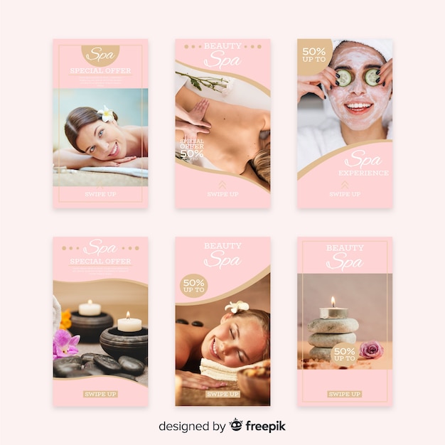 Spa instagram stories template