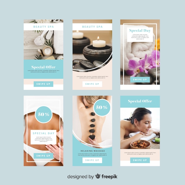 Spa instagram stories template