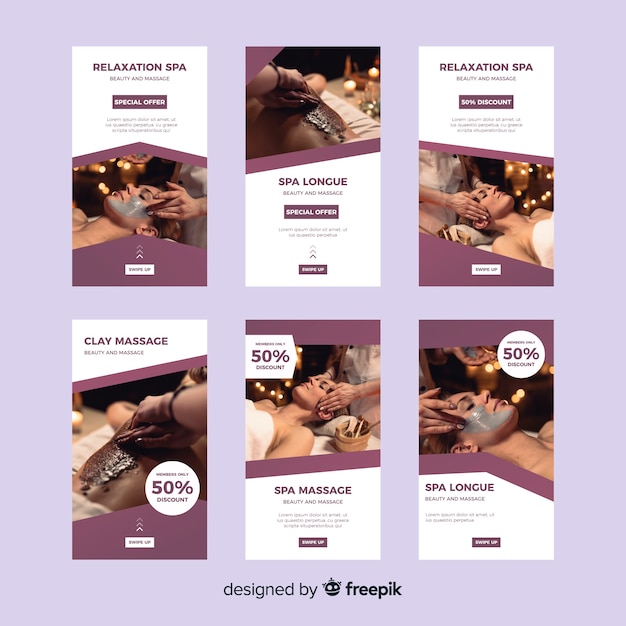 Spa instagram stories template