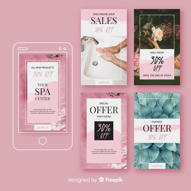 Spa instagram stories template