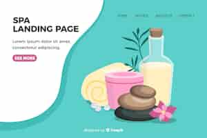 Free vector spa landing page