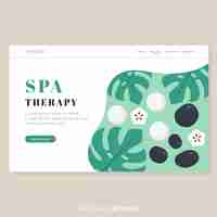 Free vector spa landing page