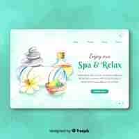 Free vector spa landing page