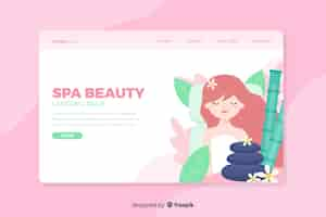 Free vector spa landing page