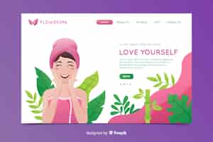 Free vector spa landing page