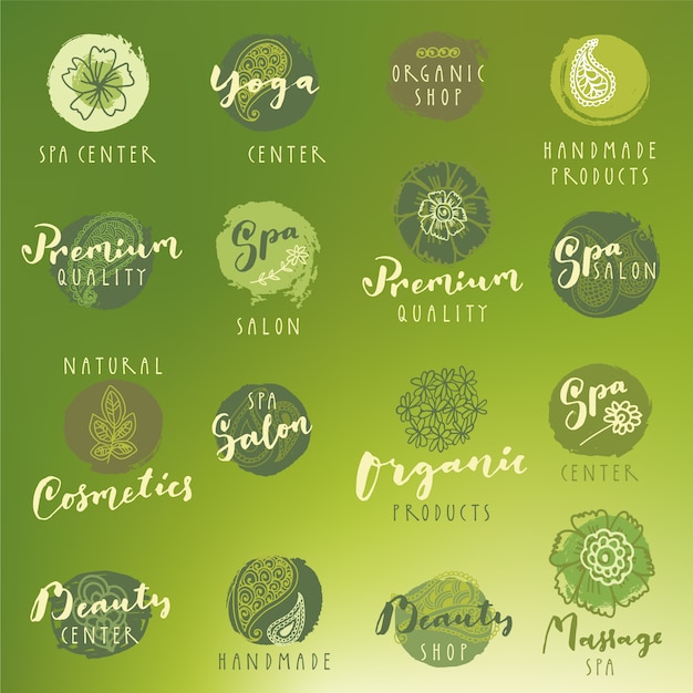 Free vector spa logo collection