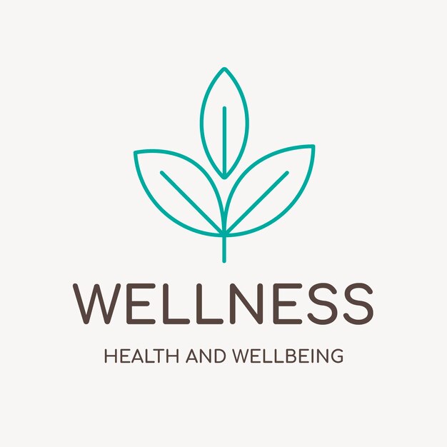 Spa logo template, health & wellness business branding design vector, wellness text