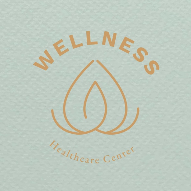 Free vector spa logo template health and wellness business branding design vector