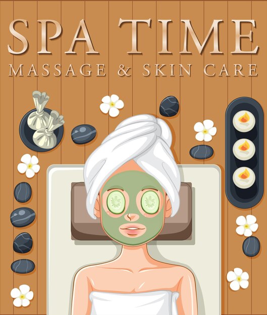 spa massage and skincare poster design