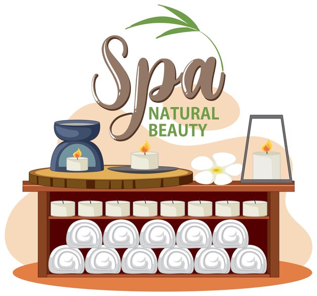 Free vector spa natural beauty text design