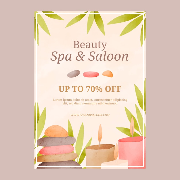 Spa poster design template