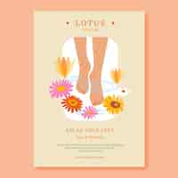 Free vector spa poster design template