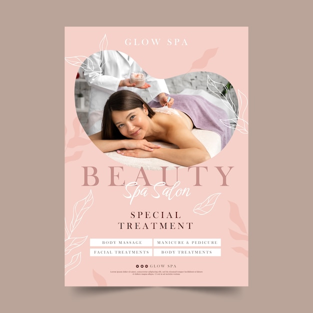 Free vector spa poster design template