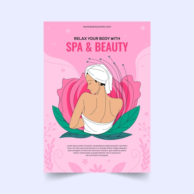 Spa poster design template