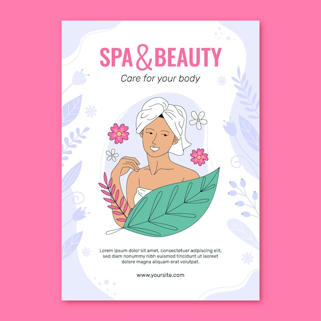 Free vector spa poster design template