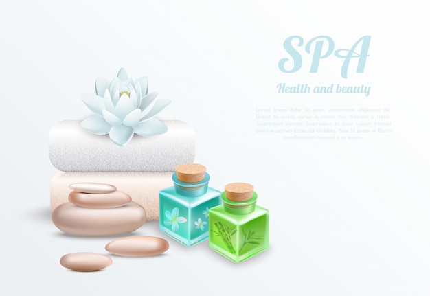 Spa Realistic Gentle Design Concept  