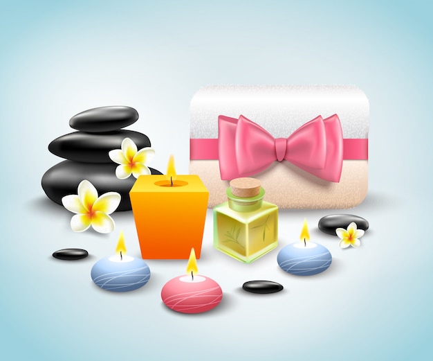 Free vector spa realistic realistic set