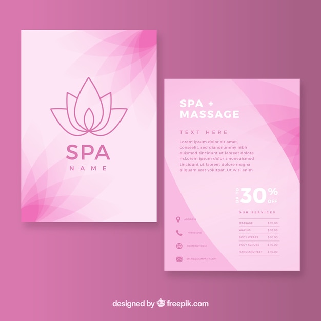 Spa and relax flyer template