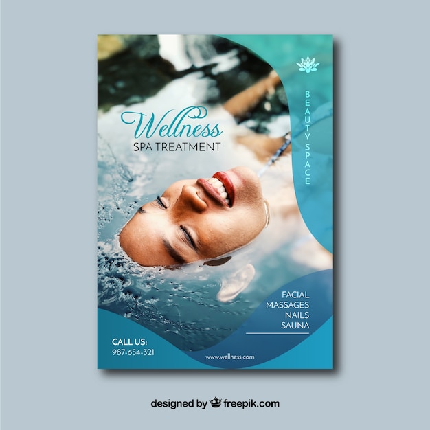 Free vector spa and relax flyer template