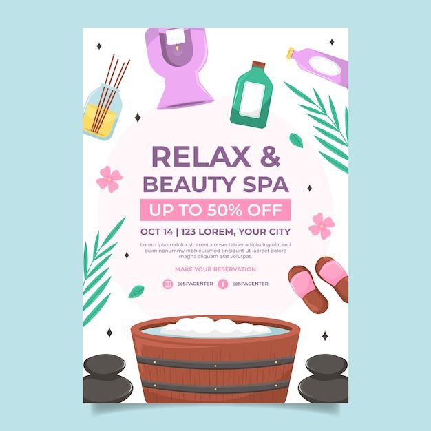 Free vector spa template design